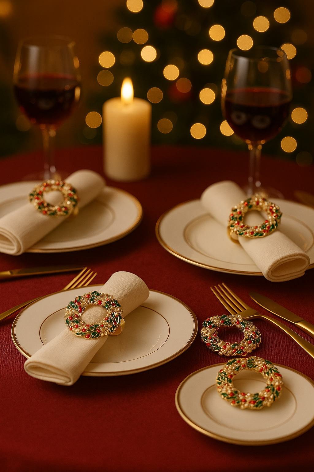 Ferma tovagliolo ghirlanda